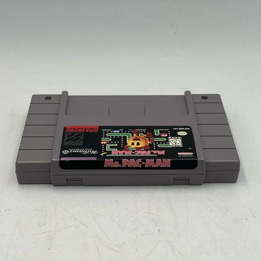 Ms. Pac-Man Super Nintendo Entertainment System Ms Pacman SNES Cart & Manual